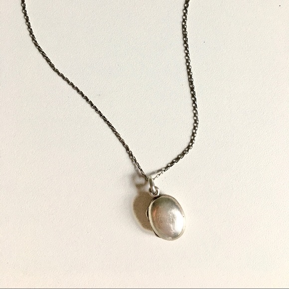 *FINAL DROP* Vintage Sterling Locket Choker - Picture 2 of 3